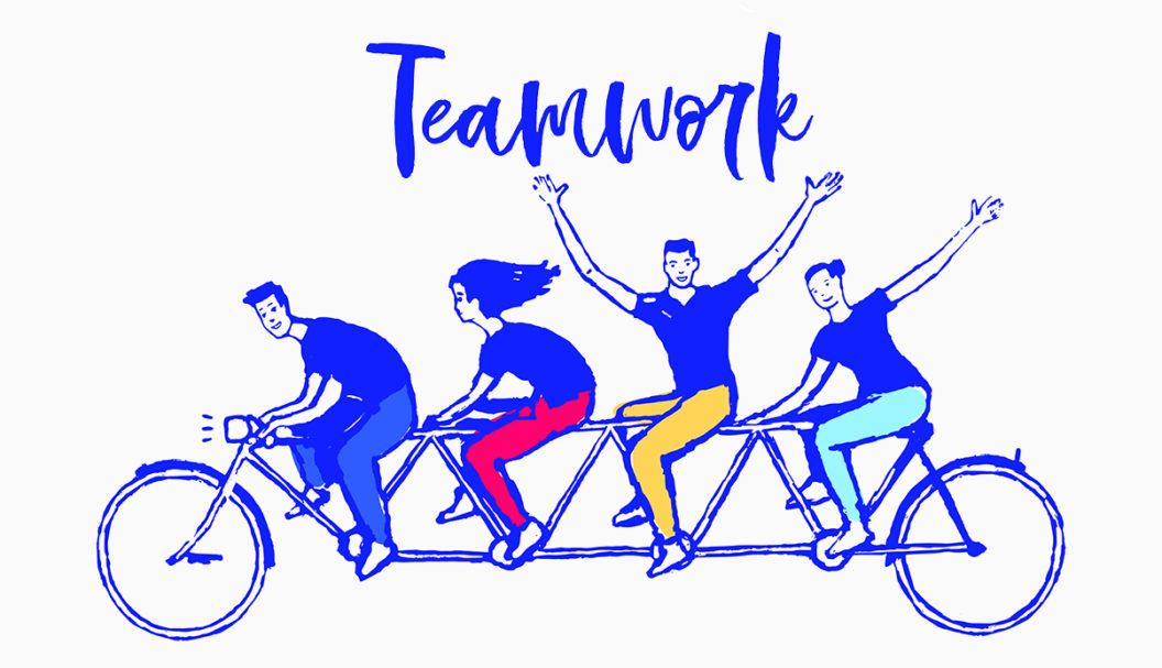 Teamwork Bike and Riders